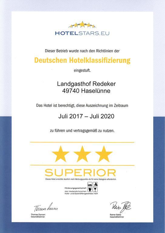 Landgasthof Redeker Haselünne Exteriör bild